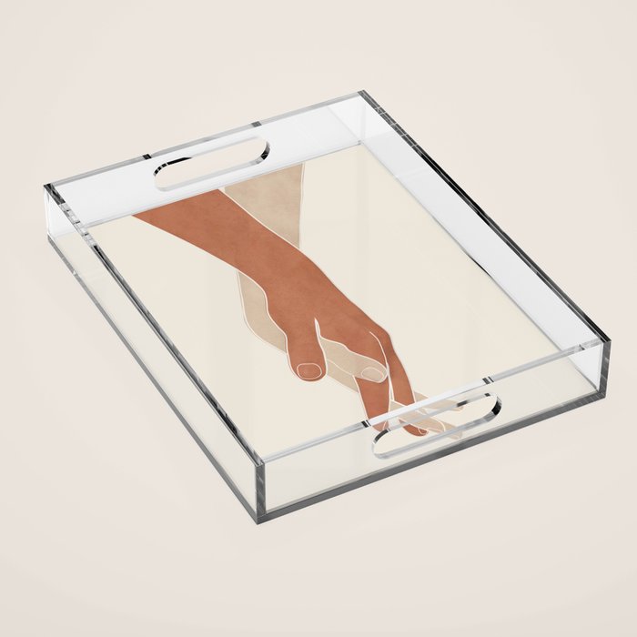 Holding Hands Acrylic Tray Gallery Image 1