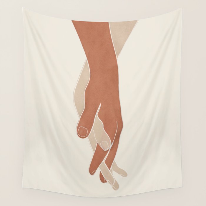 Holding Hands Wall Tapestry Gallery Image 4
