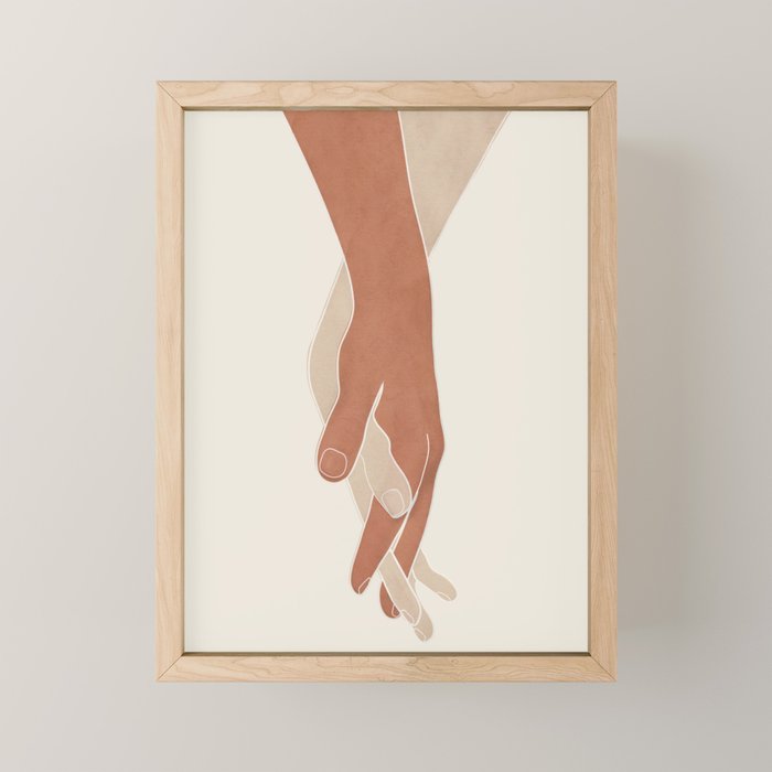 Holding Hands Mini Art Print Gallery Image 1