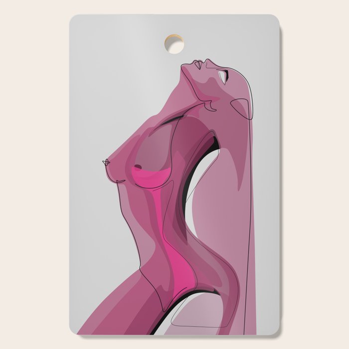 Pink Nudity Cutting Board Gallery Image 1