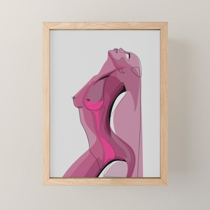 Pink Nudity Mini Art Print Gallery Image 1