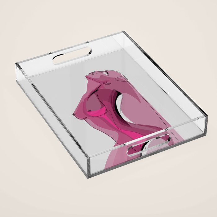 Pink Nudity Acrylic Tray Gallery Image 1