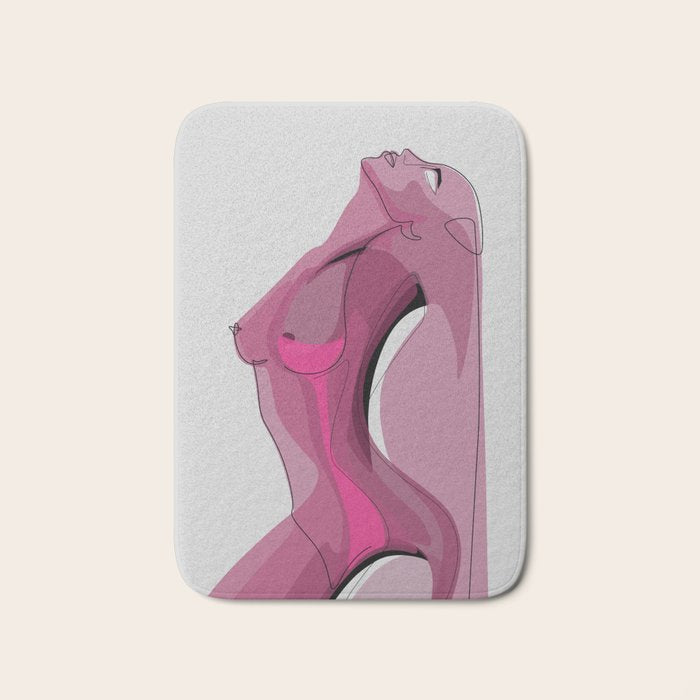 Pink Nudity Bath Mat Gallery Image 1