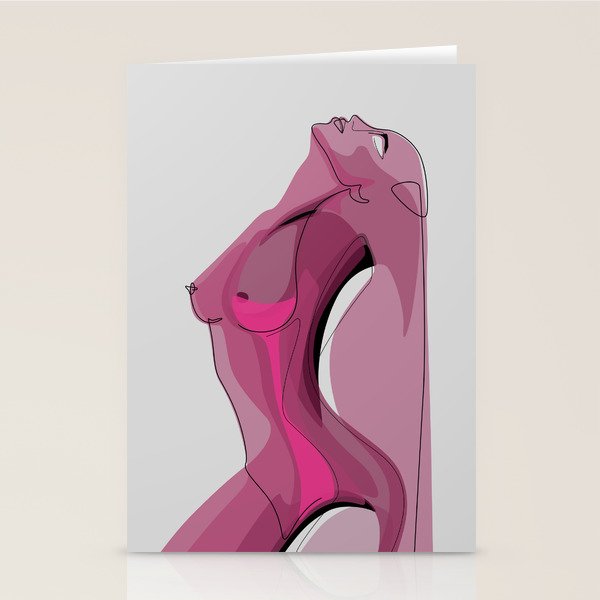 Pink Nudity Stationery Card Gallery Image 2