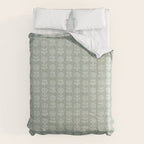 block print floral - sage Comforter Gallery Image 6
