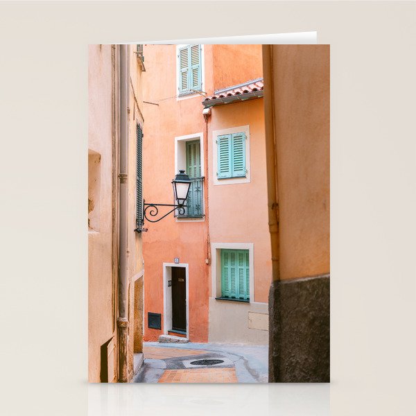 Menton street | Pastel Côte d'Azur travel photography print Stationery Card Gallery Image 2