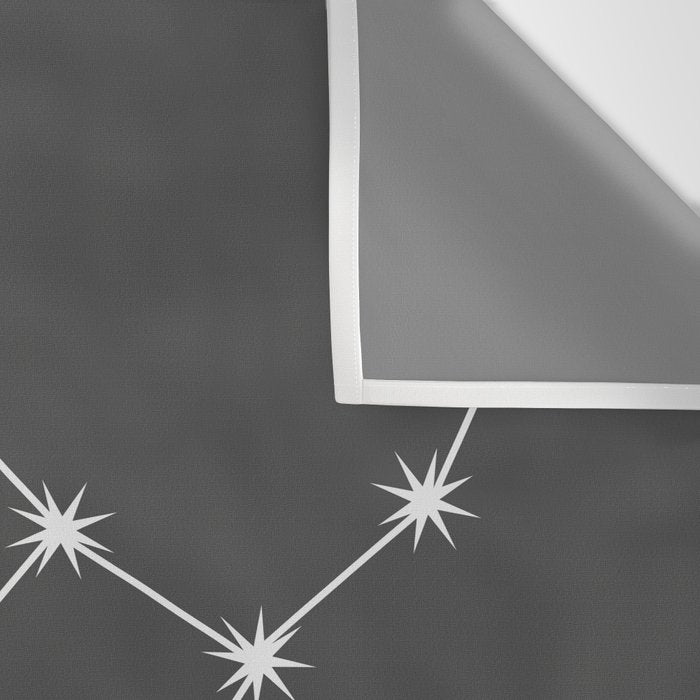 Virgo Zodiac Star Constellation Line Art Grey Wall Tapestry Gallery Image 3