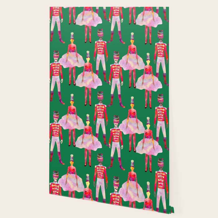 Nutcracker Ballet - Candy Cane Green Wallpaper Gallery Image 2