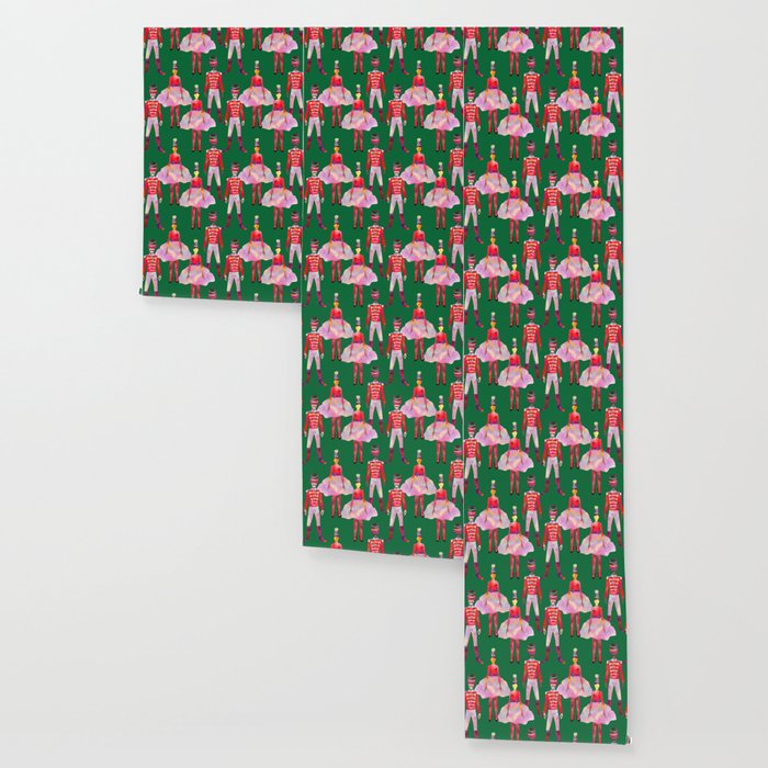 Nutcracker Ballet - Candy Cane Green Wallpaper Gallery Image 3