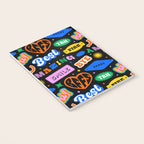 Fun retro quote sticker pattern Notebook Gallery Image 3