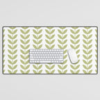 Scandinavian Mid Century Pattern Green Desk Mat Gallery Image 1
