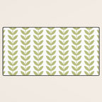 Scandinavian Mid Century Pattern Green Desk Mat Gallery Image 3