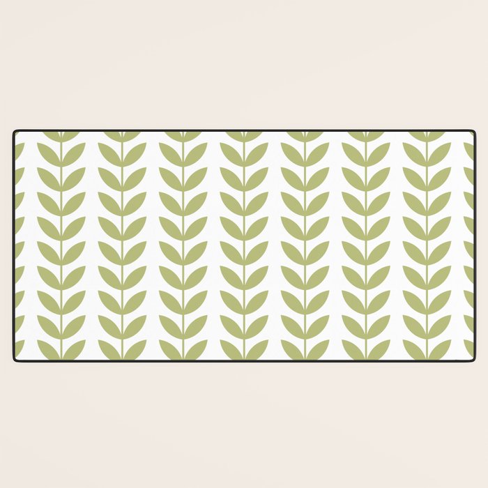 Scandinavian Mid Century Pattern Green Desk Mat Gallery Image 3