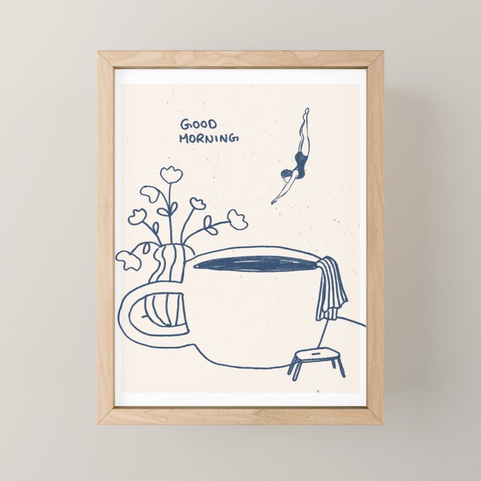 Coffee Diver Mini Art Print Gallery Image 1