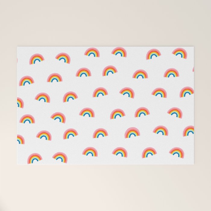 Happy Rainbow Welcome Mat Gallery Image 1
