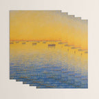 Classical Masterpiece 'Setting Sun and Boats' by Paul Signac Wrapping Paper Gallery Image 3