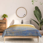 Classical Masterpiece 'Setting Sun and Boats' by Paul Signac Comforter Gallery Image 3