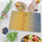 Classical Masterpiece 'Setting Sun and Boats' by Paul Signac Cutting Board Gallery Image 2