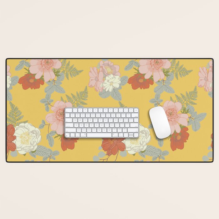 Bonjour in Yellow Desk Mat Gallery Image 1