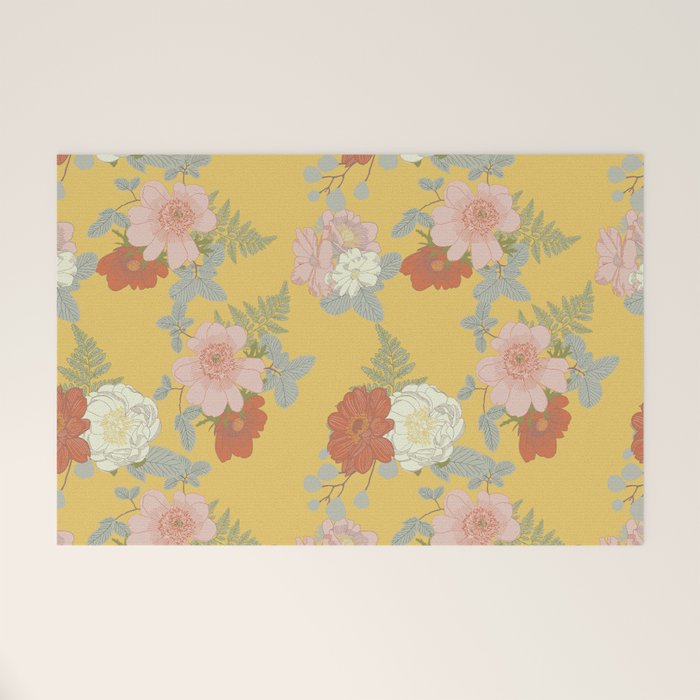 Bonjour in Yellow Welcome Mat Gallery Image 1