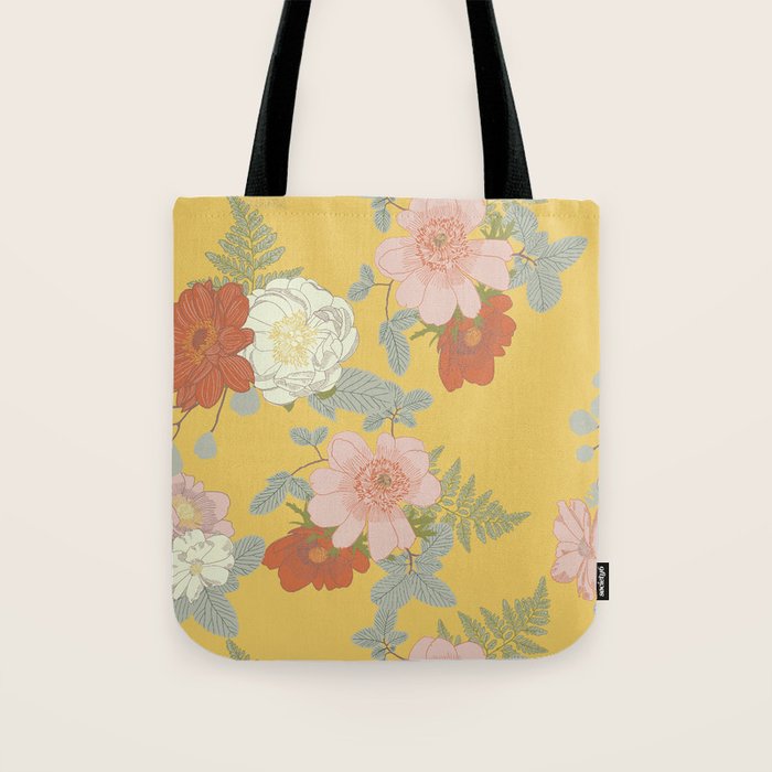 Bonjour in Yellow Tote Bag Gallery Image 1
