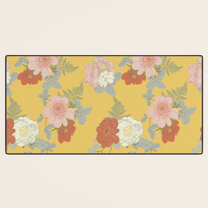 Bonjour in Yellow Desk Mat Gallery Image 3