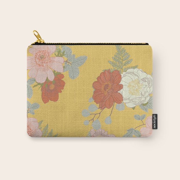 Bonjour in Yellow Carry All Pouch Gallery Image 1