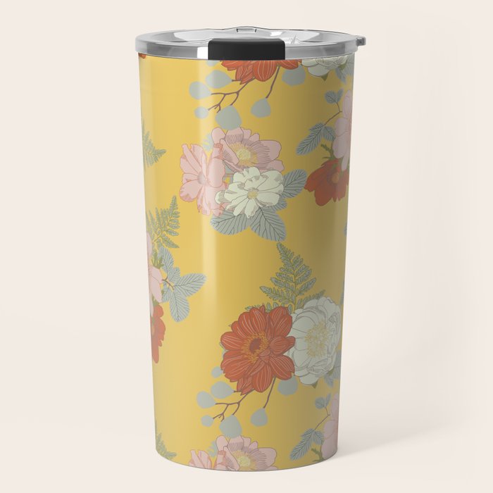 Bonjour in Yellow Travel Mug Gallery Image 1