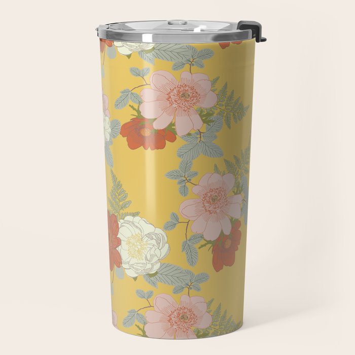 Bonjour in Yellow Travel Mug Gallery Image 2