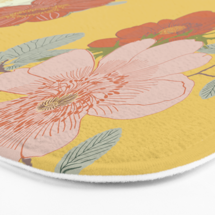 Bonjour in Yellow Bath Mat Gallery Image 3