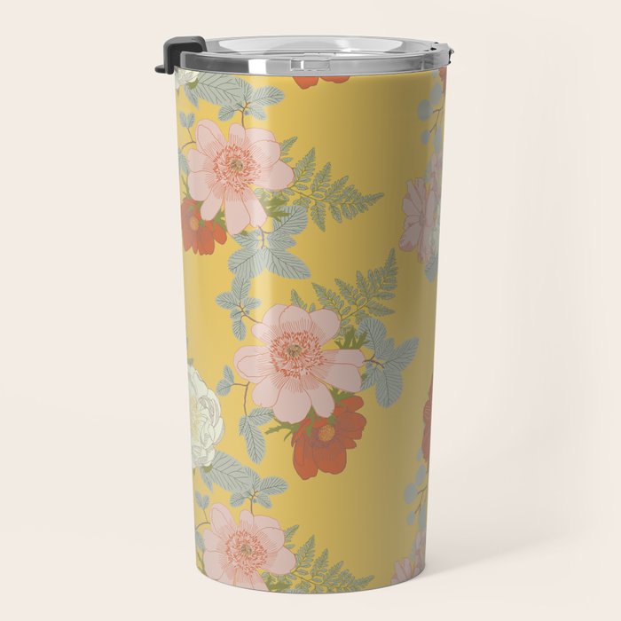 Bonjour in Yellow Travel Mug Gallery Image 3