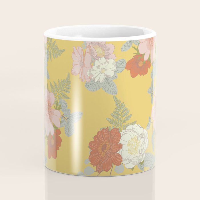 Bonjour in Yellow Coffee Mug Gallery Image 4