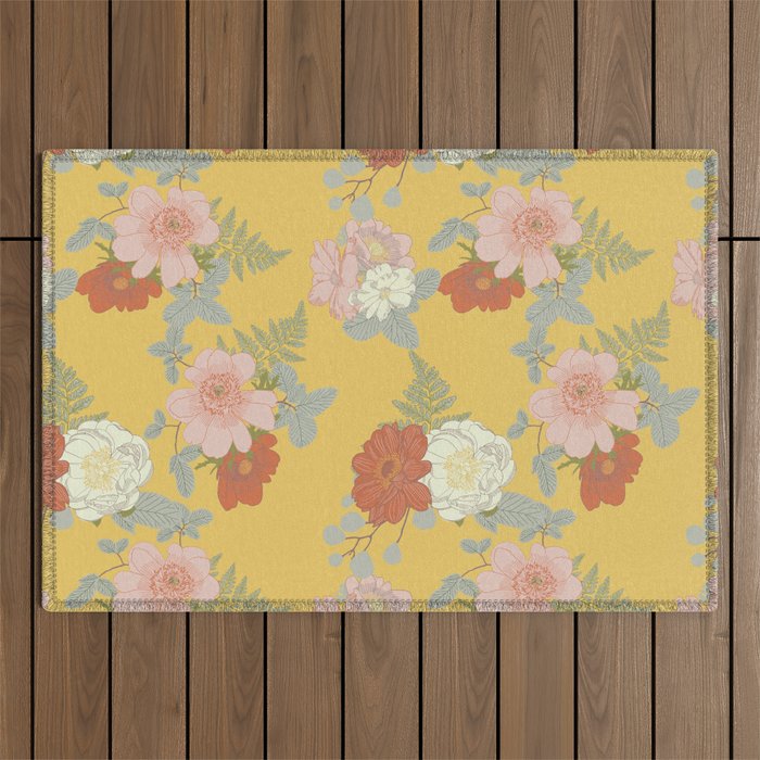 Bonjour in Yellow Outdoor Rug Gallery Image 1