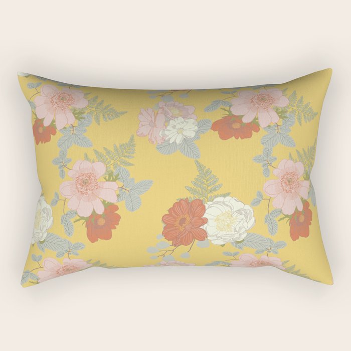 Bonjour in Yellow Rectangular Pillow Gallery Image 2