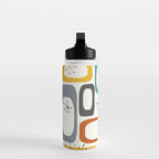 Mid Century Modern Shapes 02 #society6 #buyart Water Bottle Gallery Image 3