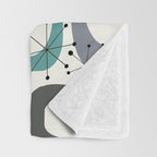 Mid Century Modern Shapes 02 #society6 #buyart Throw Blanket Gallery Image 3