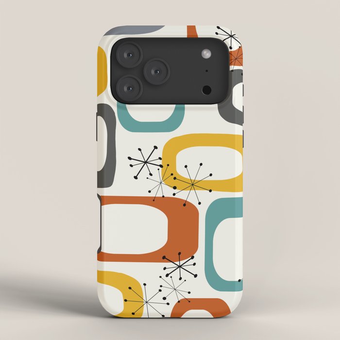Mid Century Modern Shapes 02 #society6 #buyart iPhone Case Gallery Image 4