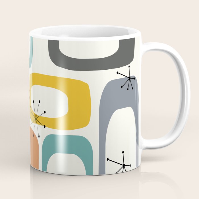 Mid Century Modern Shapes 02 #society6 #buyart Coffee Mug Gallery Image 1