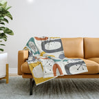 Mid Century Modern Shapes 02 #society6 #buyart Throw Blanket Gallery Image 1