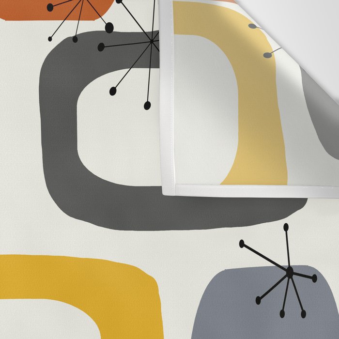 Mid Century Modern Shapes 02 #society6 #buyart Wall Tapestry Gallery Image 3