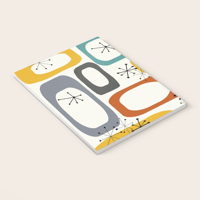 Mid Century Modern Shapes 02 #society6 #buyart Notebook Gallery Image 3