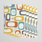 Mid Century Modern Shapes 02 #society6 #buyart Wrapping Paper Gallery Image 3