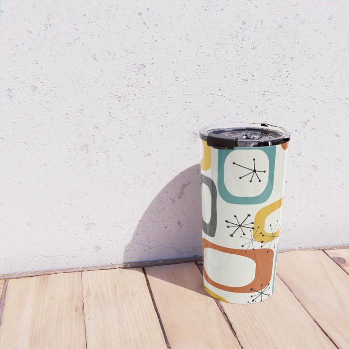 Mid Century Modern Shapes 02 #society6 #buyart Travel Mug Gallery Image 4