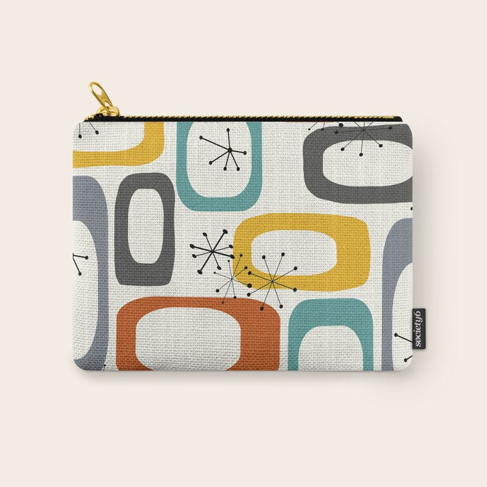 Mid Century Modern Shapes 02 #society6 #buyart Carry All Pouch Gallery Image 1