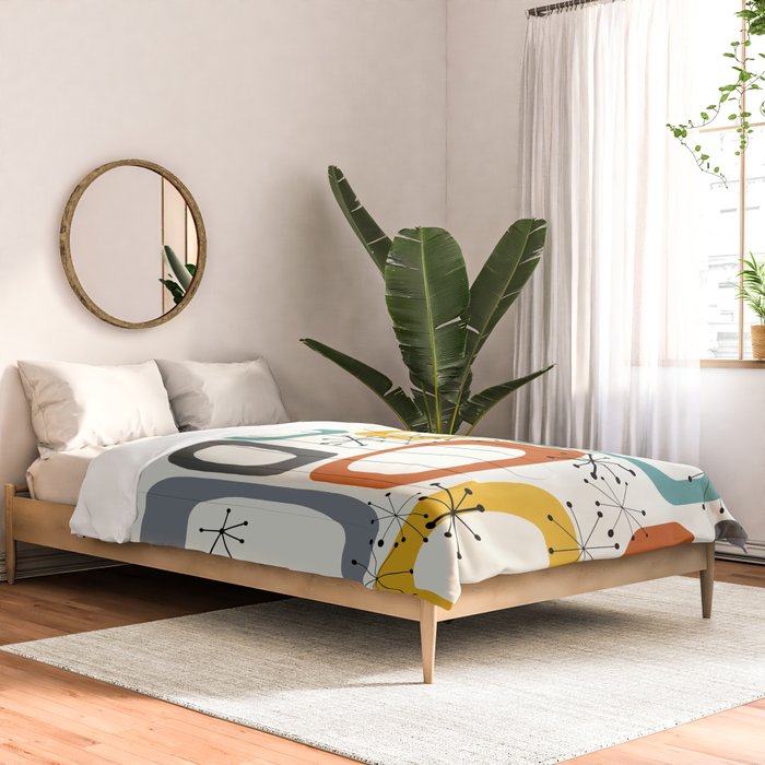 Mid Century Modern Shapes 02 #society6 #buyart Comforter Gallery Image 2