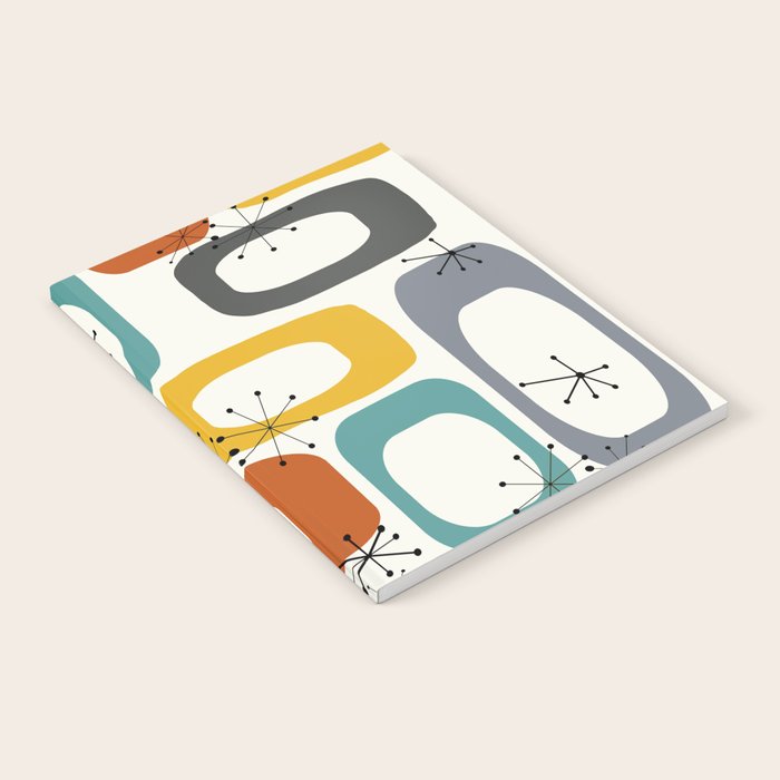 Mid Century Modern Shapes 02 #society6 #buyart Notebook Gallery Image 2