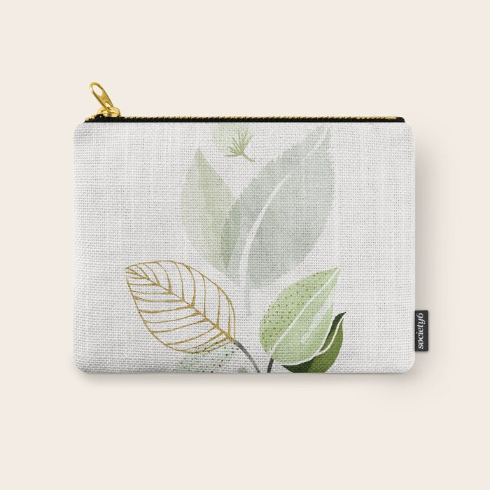 Forest Bouquet II Botanical Shapes Carry All Pouch Gallery Image 1