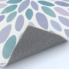Festive, Flower Bloom, Purple and Teal, Floral Prints Rug Gallery Image 4