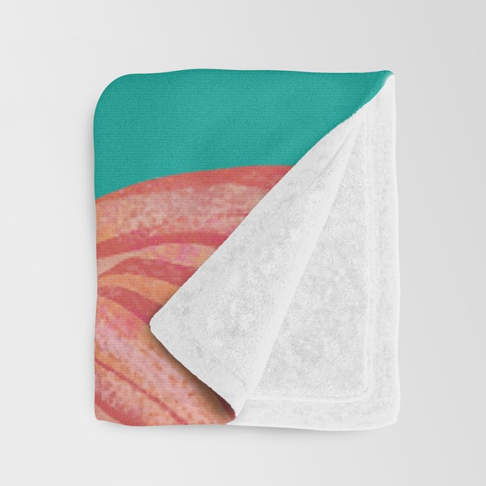 Flamingo Vibes |Tropical Pink Bird Pineapple on Head| Renee Davis Throw Blanket Gallery Image 3