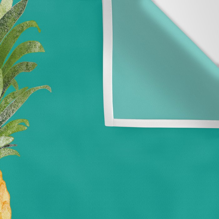 Flamingo Vibes |Tropical Pink Bird Pineapple on Head| Renee Davis Wall Tapestry Gallery Image 3